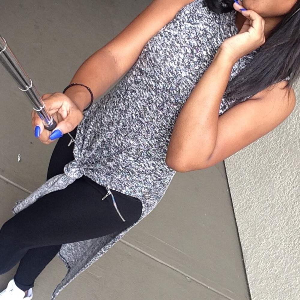 Long side slit shirt